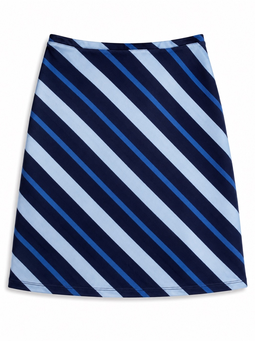 Express blue striped skirt